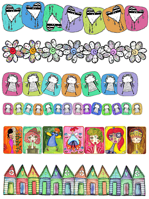 Gingham Girlies Sunshine Sticker Sheet: Craft Stickers for Kids